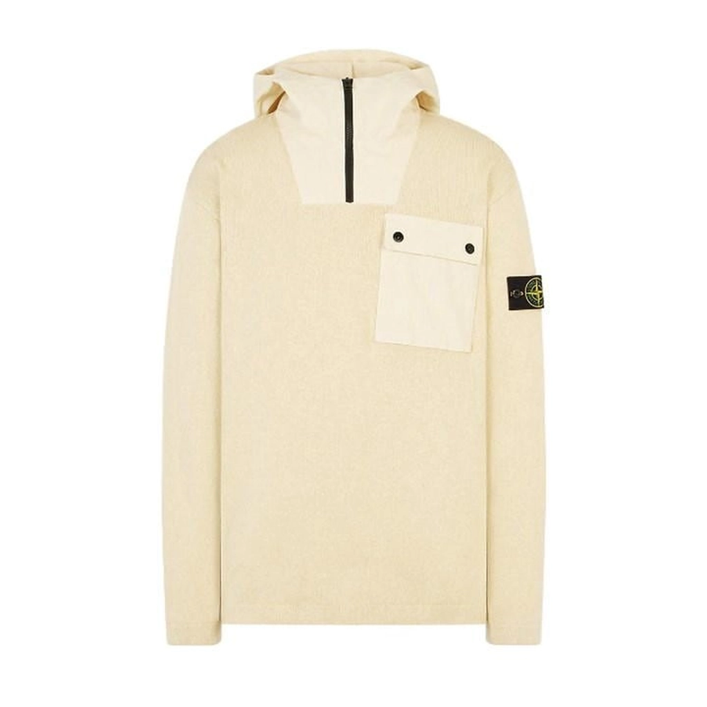 Stone Island Hooded Knit Sweater - Beige